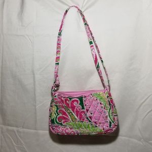 Vera Bradley Pink & Green Paisley Crossbody Bag